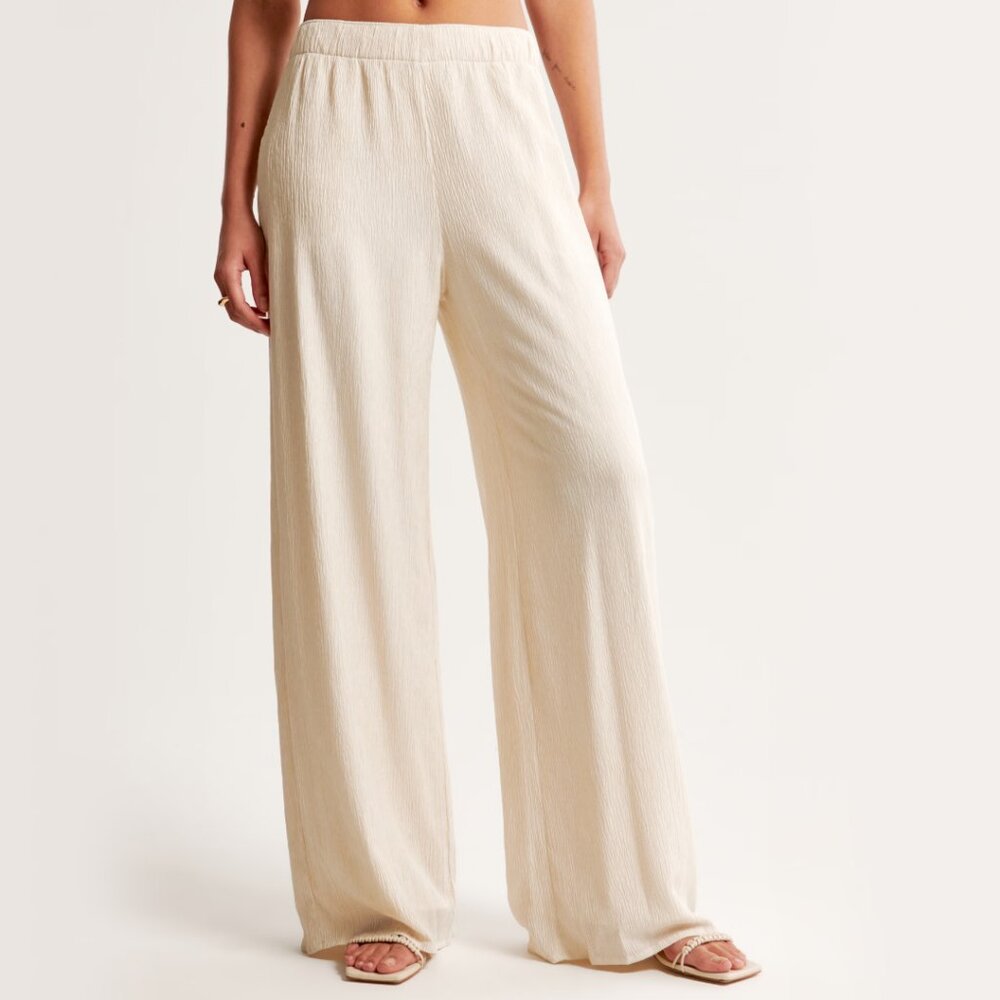 NWT Abercrombie Crinkled Flare Pants Size XL - Picture 2 of 10